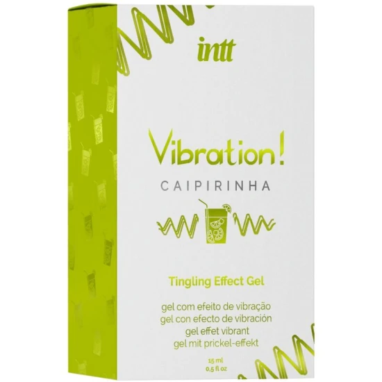 INTT - Gel vibrator intim lichid stimulent puternic, Caipirinha, 15 ml
