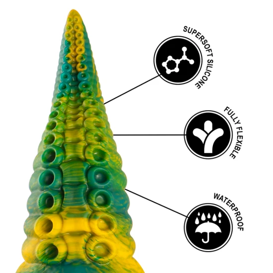 Cetus Dildo Tentacul Verde, Small Size