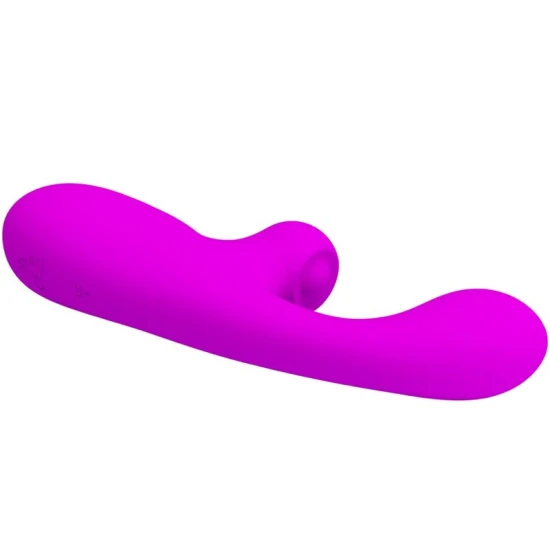 Stimulator vibrator Rabbit din silicon, mov