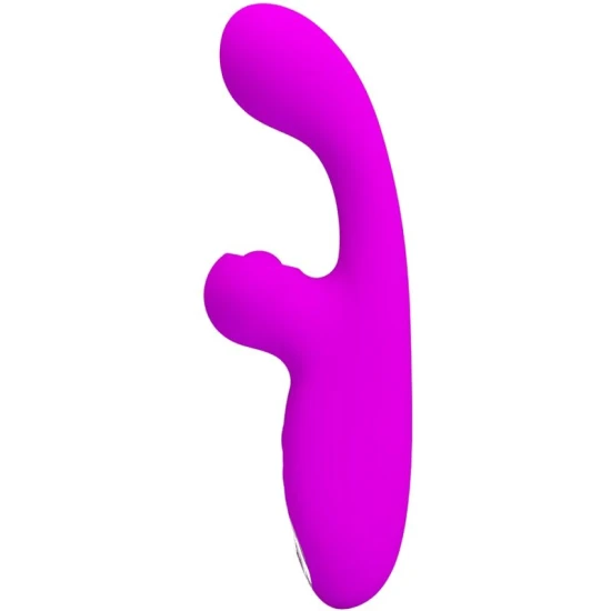 Stimulator vibrator Rabbit din silicon, mov