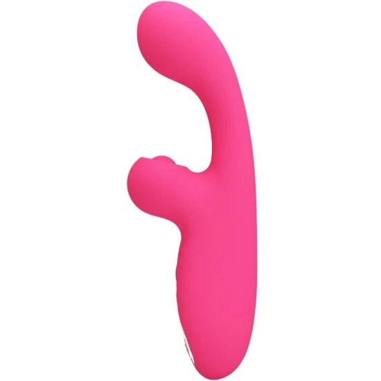 Stimulator vibrator Rabbit din silicon, roz