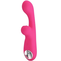 Stimulator vibrator Rabbit din silicon, roz