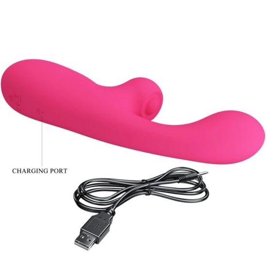 Stimulator vibrator Rabbit din silicon, roz