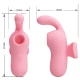 Vibrator și suctor mini din silicon ABS, roz