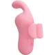 Vibrator și suctor mini din silicon ABS, roz