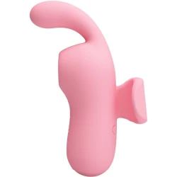 Vibrator și suctor mini din silicon ABS, roz