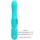 Vibrator Iepuraș Multifuncțional 4 în 1 din ABS Silicon, Verde Aqua