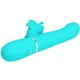 Vibrator Iepuraș Multifuncțional 4 în 1 din ABS Silicon, Verde Aqua