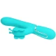 Vibrator Iepuraș Multifuncțional 4 în 1 din ABS Silicon, Verde Aqua