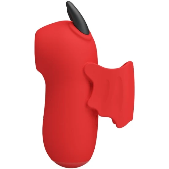 Stimulator mini din silicon, roșu