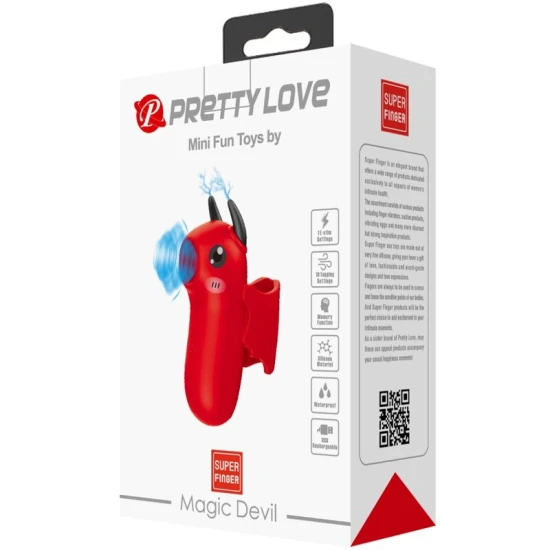 Stimulator mini din silicon, roșu