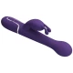 Vibrator Rabbit 3 în 1 din ABS și silicon, mov