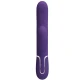 Vibrator Rabbit G-Spot 3 în 1 din ABS și silicon, mov