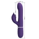 Vibrator Rabbit 4 în 1 din ABS și silicon, mov