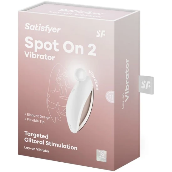 Vibrator lay-on Spot On 2 din ABS și silicon, alb, universal