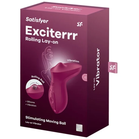 Vibrator lay-on pentru clitoris din silicon, berry