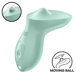 Vibrator clitoridian lay-on din silicon, mentă