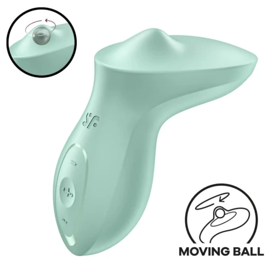 Vibrator clitoridian lay-on din silicon, mentă