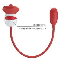 Stimulator oral Aliyah din silicon ABS, roșu