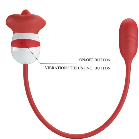 Stimulator oral Aliyah din silicon ABS, roșu