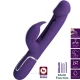 Vibrator Rabbit 3 în 1 din ABS și silicon, violet