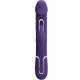 Vibrator Rabbit 3 în 1 din ABS și silicon, violet