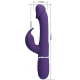 Vibrator Rabbit 3 în 1 din ABS și silicon, violet