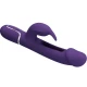 Vibrator Rabbit 3 în 1 din ABS și silicon, violet