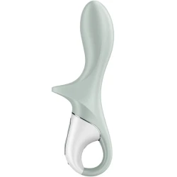 Vibrator anal gonflabil cu pompă de aer, gri-verde