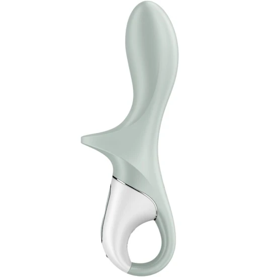 Vibrator anal gonflabil cu pompă de aer, gri-verde