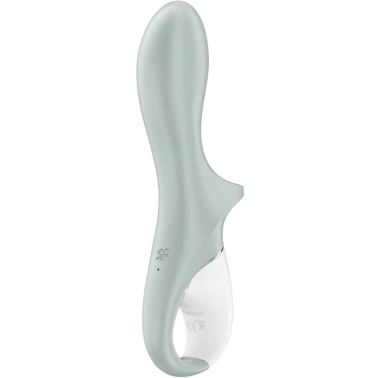 Vibrator anal gonflabil cu pompă de aer, gri-verde