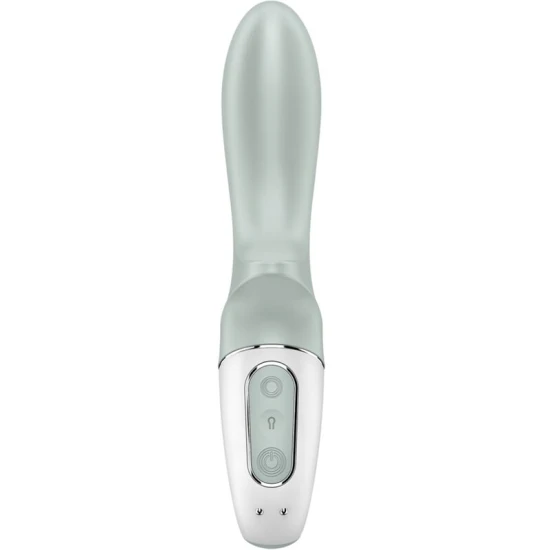 Vibrator anal gonflabil cu pompă de aer, gri-verde