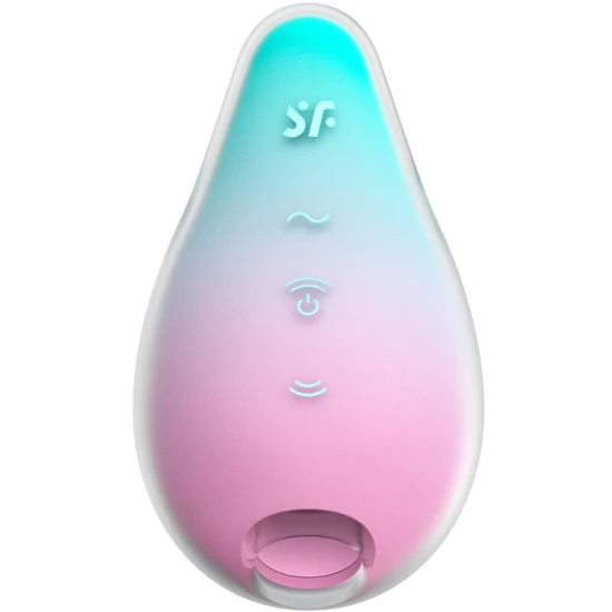 Stimulator și vibrator Mermaid Vibes din silicon, mint și roz