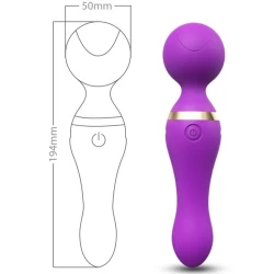 Freeza massager & vibrator super flexibil, cap mov, Purple, din silicon medical, Universal
