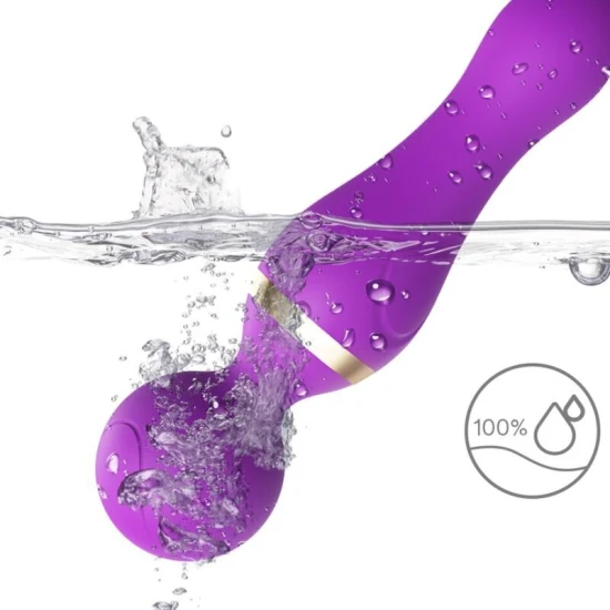 Freeza massager & vibrator super flexibil, cap mov, Purple, din silicon medical, Universal