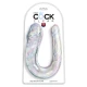 Dildo dublu transparent din TPE, 44 cm