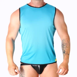 Tricou bărbătesc din poliamidă, albastru, S/M