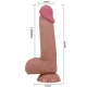 Dildo realist cu ventuză din TPR, culoare piele, 20,6 cm