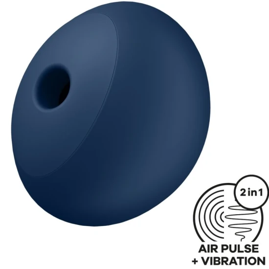 Stimulator și vibrator Air Power 4 din silicon, albastru