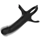 Inel penis cu vibrator din silicon medical, negru, universal