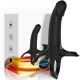 Inel penis cu vibrator din silicon medical, negru, universal