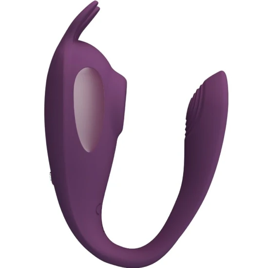 Stimulator și vibrator C-shape din silicon, mov