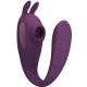 Stimulator și vibrator C-shape din silicon, mov