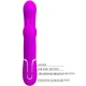 Vibrator iepuraș triplu din silicon, roz