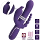 Vibrator rabbit triplu 4 în 1 din silicon, mov