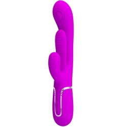 Vibrator Rabbit Triplu Multifuncțional din silicon, roz
