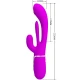 Vibrator Rabbit Triplu Multifuncțional din silicon, roz