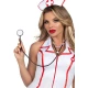 Costum asistentă șefă din poliester, alb, M/L