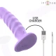 Vibrator BRENDA din silicon, mov, M, 10 vibrații, telecomandă