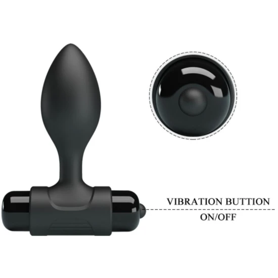 Plug Anal Vibrator - 10 Vibrații, Negru, Mărime Unică